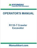 Hyundai R110-7 Crawler Excavator Pdf Operator's Manual