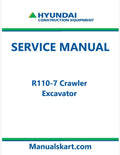 Hyundai R110-7 Crawler Excavator Pdf Repair Service Manual