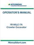 Hyundai R140LC-7A Crawler Excavator Pdf Operator's Manual