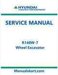 Hyundai R140W-7 Wheel Excavator Pdf Repair Service Manual
