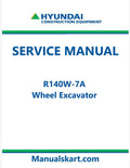 Hyundai R140W-7A Wheel Excavator Pdf Repair Service Manual