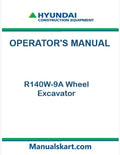 Hyundai R140W-9A Wheel Excavator Pdf Operator's Manual