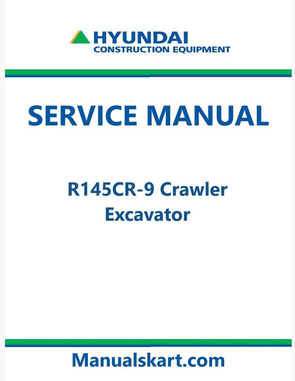 Hyundai R145CR-9 Crawler Excavator Pdf Repair Service Manual