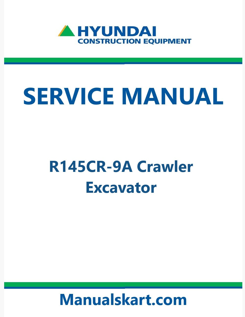 Hyundai R145CR-9A Crawler Excavator Pdf Repair Service Manual