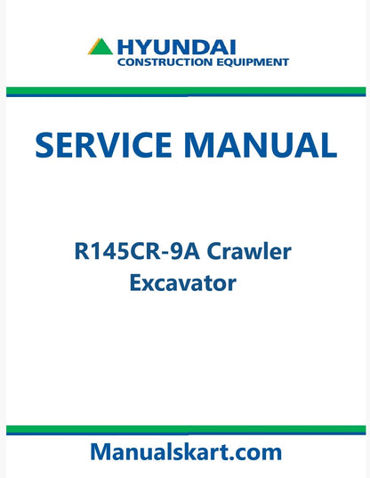 Hyundai R145CR-9A Crawler Excavator Pdf Repair Service Manual