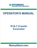 Hyundai R16-7 Crawler Excavator Pdf Operator's Manual
