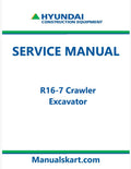 Hyundai R16-7 Crawler Excavator Pdf Repair Service Manual
