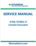 Hyundai R160, R180LC-9 Crawler Excavator Pdf Repair Service Manual