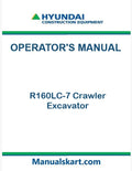 Hyundai R160LC-7 Crawler Excavator Pdf Operator's Manual