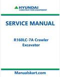 Hyundai R160LC-7A Crawler Excavator Pdf Repair Service Manual