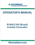 Hyundai R160LC-9S (Brazil) Crawler Excavator Pdf Operator's Manual