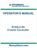 Hyundai R160LC-9S Crawler Excavator Pdf Operator's Manual