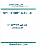 Hyundai R160W-9A Wheel Excavator Pdf Operator's Manual