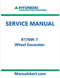 Hyundai R170W-7 Wheel Excavator Pdf Repair Service Manual