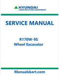 Hyundai R170W-9S Wheel Excavator Pdf Repair Service Manual