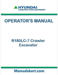 Hyundai R180LC-7 Crawler Excavator Pdf Operator's Manual