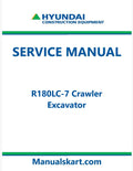 Hyundai R180LC-7 Crawler Excavator Pdf Repair Service Manual