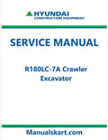 Hyundai R180LC-7A Crawler Excavator Pdf Repair Service Manual