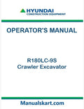 Hyundai R180LC-9S Crawler Excavator Pdf Operator's Manual