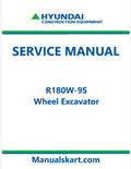 Hyundai R180W-9S Wheel Excavator Pdf Repair Service Manual