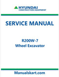 Hyundai R200W-7 Wheel Excavator Pdf Repair Service Manual