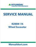 Hyundai R200W-7A Wheel Excavator Pdf Repair Service Manual