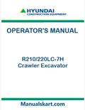 Hyundai R210/220LC-7H Crawler Excavator Pdf Operator's Manual
