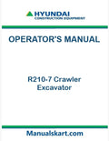 Hyundai R210-7 Crawler Excavator Pdf Operator's Manual