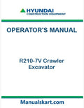 Hyundai R210-7V Crawler Excavator Pdf Operator's Manual