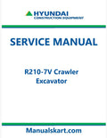 Hyundai R210-7V Crawler Excavator Pdf Repair Service Manual