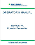 Hyundai R210LC-7A Crawler Excavator Pdf Operator's Manual