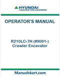 Hyundai R210LC-7H (#9001-) Crawler Excavator Pdf Operator's Manual