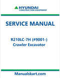 Hyundai R210LC-7H (#9001-) Crawler Excavator Pdf Repair Service Manual