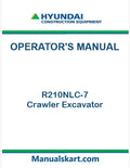 Hyundai R210NLC-7 Crawler Excavator Pdf Operator's Manual
