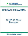 Hyundai R210W-9A Wheel Excavator Pdf Operator's Manual