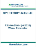 Hyundai R210W-9SMH (~#2328) Wheel Excavator Pdf Operator's Manual