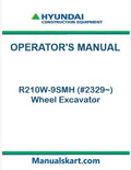 Hyundai R210W-9SMH (#2329~) Wheel Excavator Pdf Operator's Manual