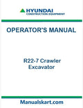 Hyundai R22-7 Crawler Excavator Pdf Operator's Manual
