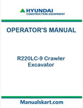 Hyundai R220LC-9 Crawler Excavator Pdf Operator's Manual (Brazil, Tier 3)