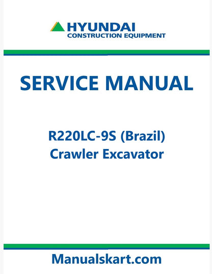 Hyundai R220LC-9S Crawler Excavator Pdf Repair Service Manual