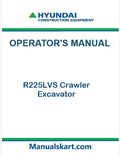 Hyundai R225LVS Crawler Excavator Pdf Operator's Manual