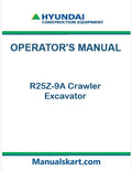 Hyundai R25Z-9A Crawler Excavator Pdf Operator's Manual