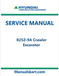 Hyundai R25Z-9A Crawler Excavator Pdf Repair Service Manual
