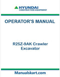 Hyundai R25Z-9AK Crawler Excavator Pdf Operator's Manual
