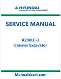 Hyundai R290LC-3 Crawler Excavator Pdf Repair Service Manual