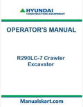 Hyundai R290LC-7 Crawler Excavator Pdf Operator's Manual