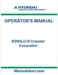 Hyundai R290LC-9 Crawler Excavator Pdf Operator's Manual