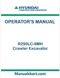 Hyundai R290LC-9MH Crawler Excavator Pdf Operator's Manual
