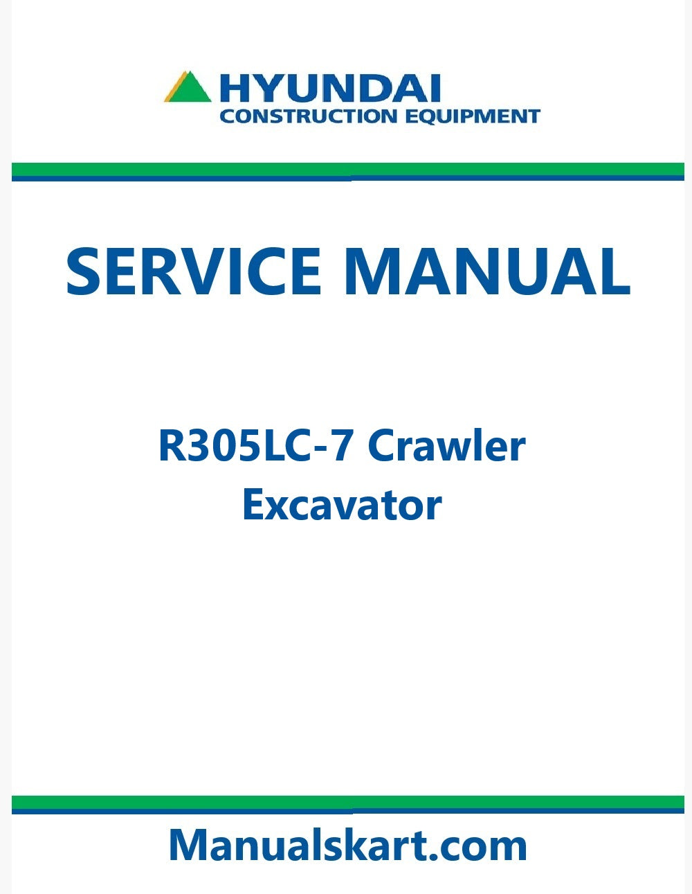 Hyundai R305LC-7 Crawler Excavator Pdf Repair Service Manual