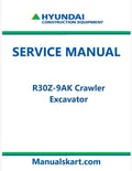 Hyundai R30Z-9AK Crawler Excavator Pdf Repair Service Manual